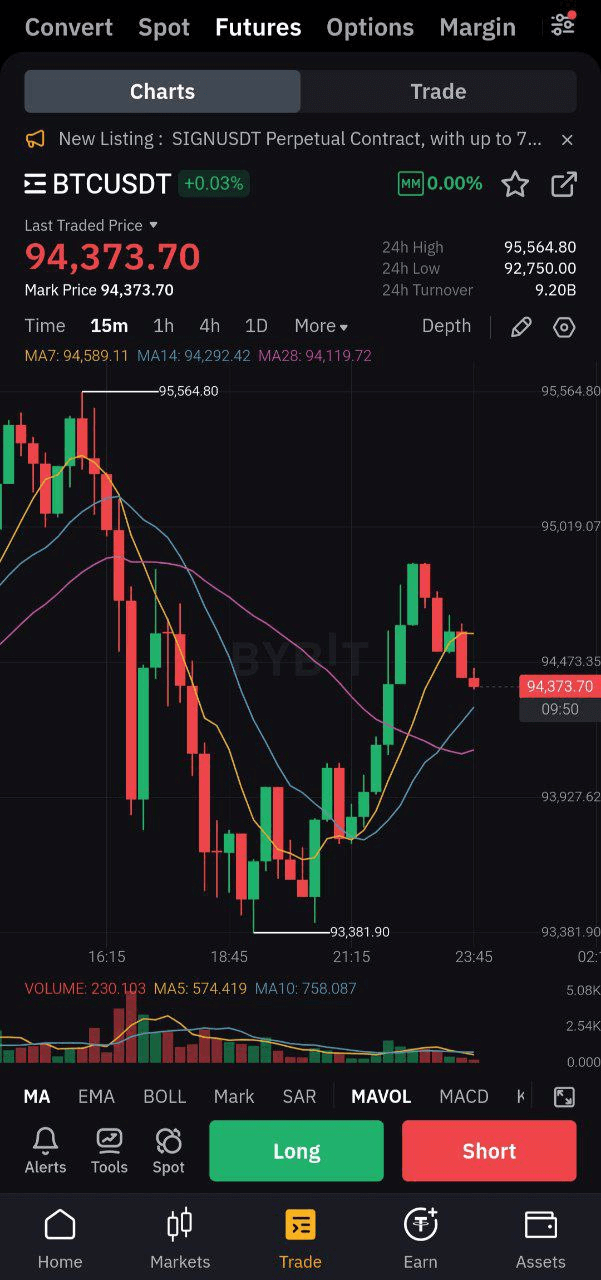 Bybit mobile app trading interface for Indian traders