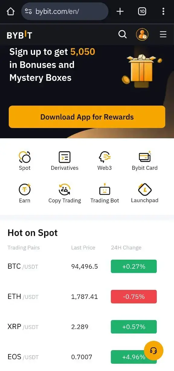 Bybit mobile first login screen for Indian traders